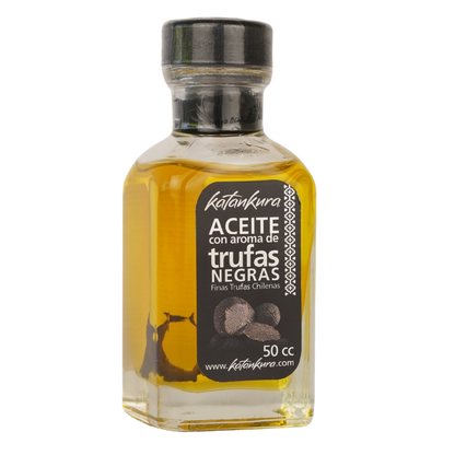 Aceite de oliva con aroma de trufas negras
